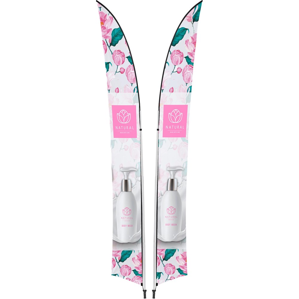 Legend 4M Double-Sided Arcfin Flying Banner Display- 1 complete unit