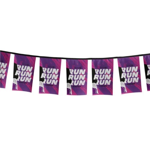Sublimated Single-Sided Polyester Rectangle Bunting – 10m