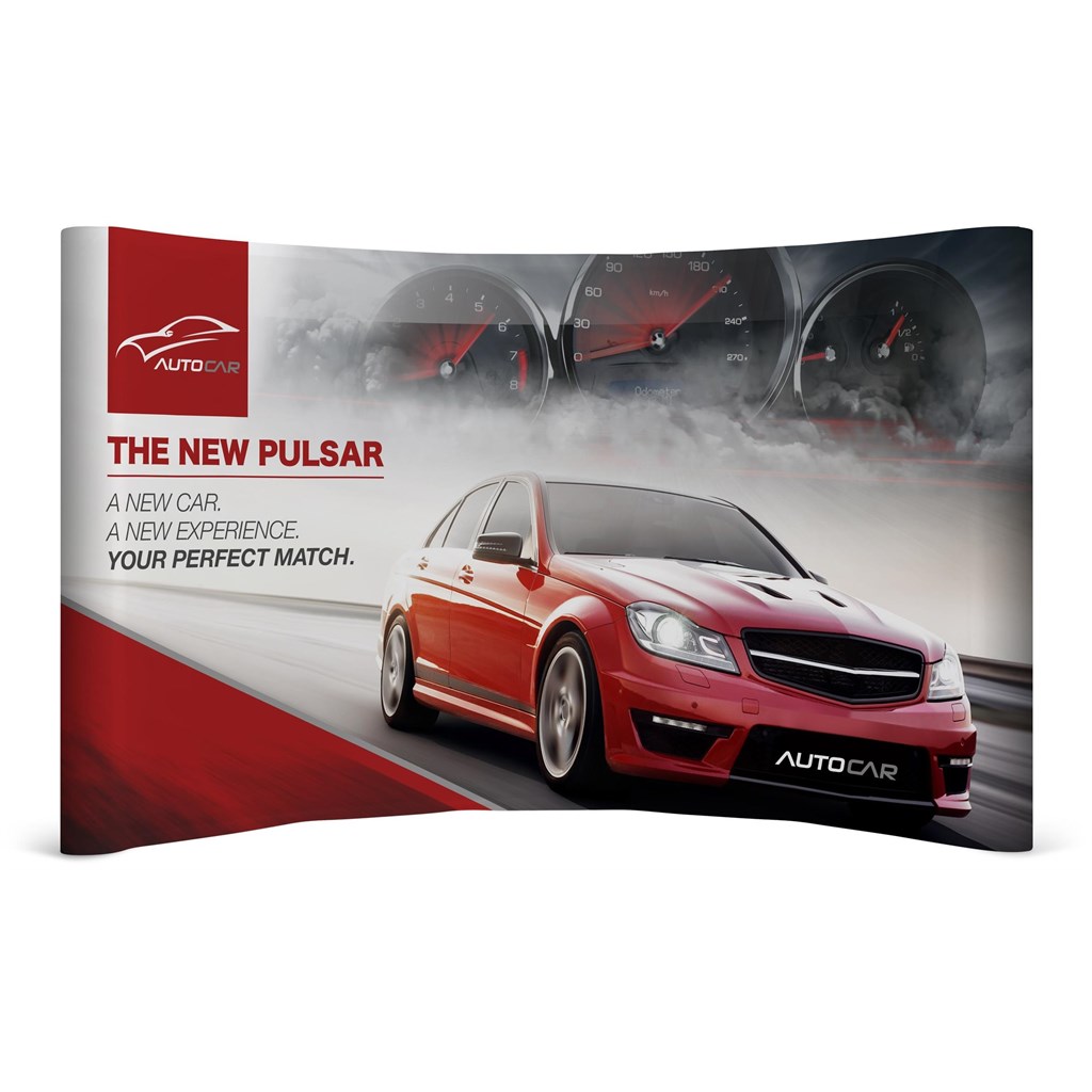 Legend Curved Banner Wall with Wings 3.5m x 2.25m – Large Wrap-Around Display System - Image 4