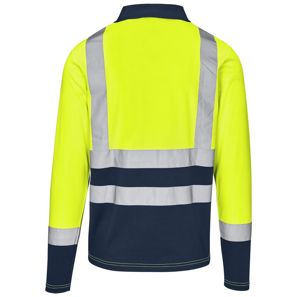 Long Sleeve Surveyor Two-Tone Hi-Viz Golf Shirt - Image 4