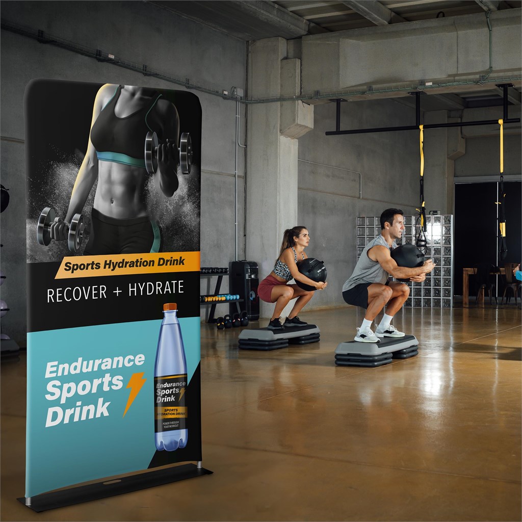 Double Sided Fabric Tube System 1.2m – Portable Display Stand - Image 2